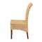 Baxton Studio Shamara Modern Bohemian Natural Rattan and Mahogany Wood Dining Chair 217-12733-ZORO - alternate 2